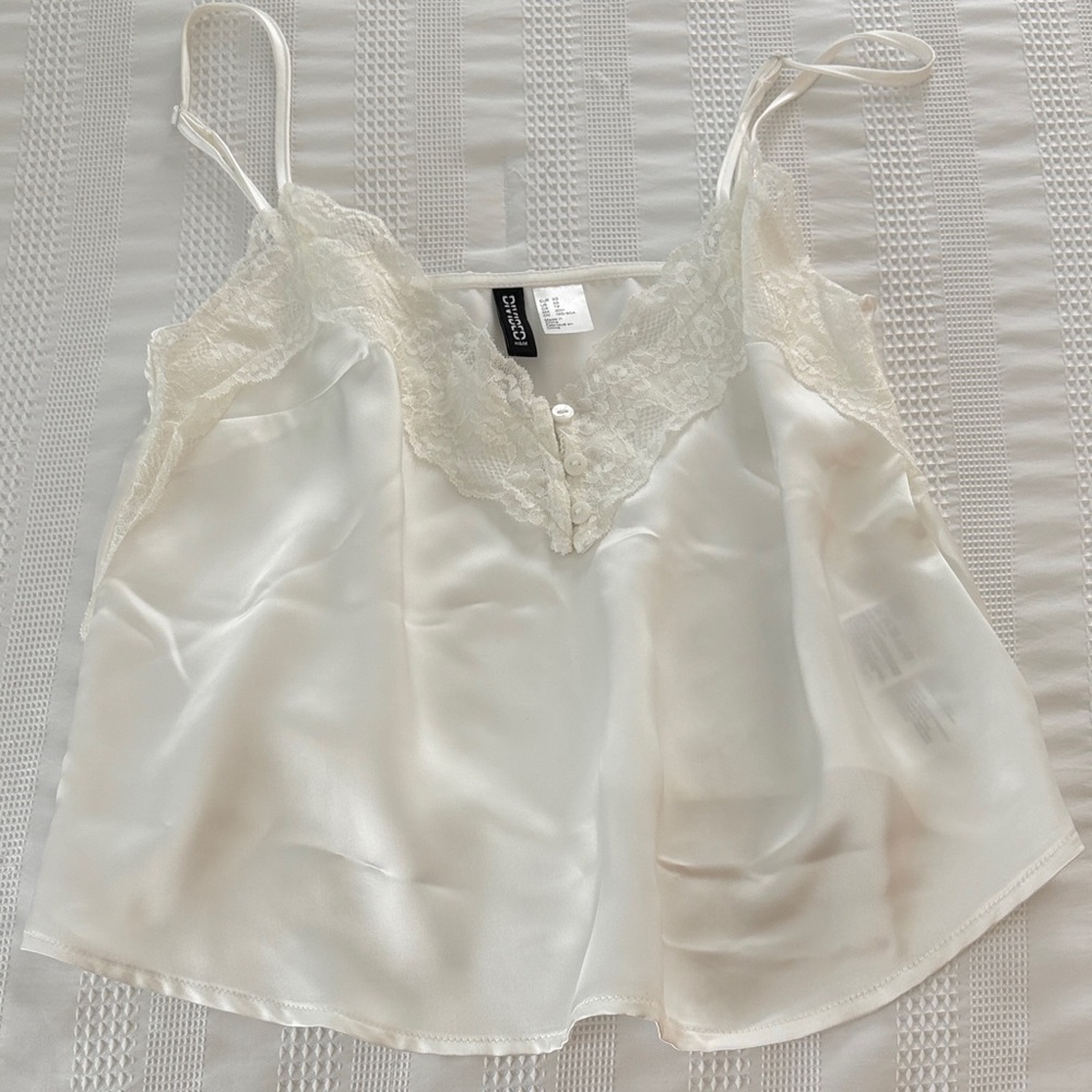 Ivory Satin Lace Camisole
